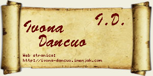 Ivona Dančuo vizit kartica